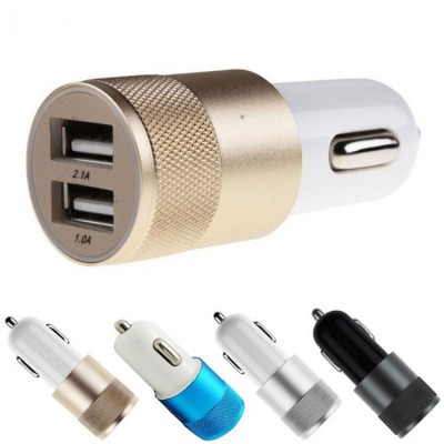 2.1A 12V Material 2 Port Universal USB Car battery Charger For iPhone 5 6 6 plus