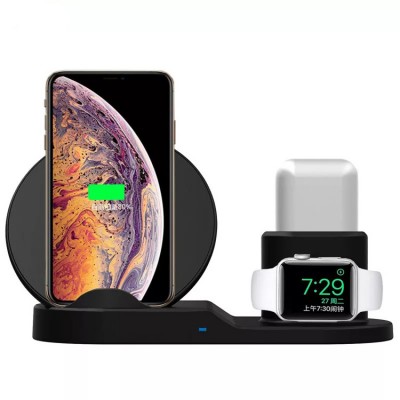 10W Fast Qi Wireless Charger Pad for Apple Watch 1 2 3 4 Wireless Charging Dock For iPhone XR XS For Samsung S9 S10e For AirPods